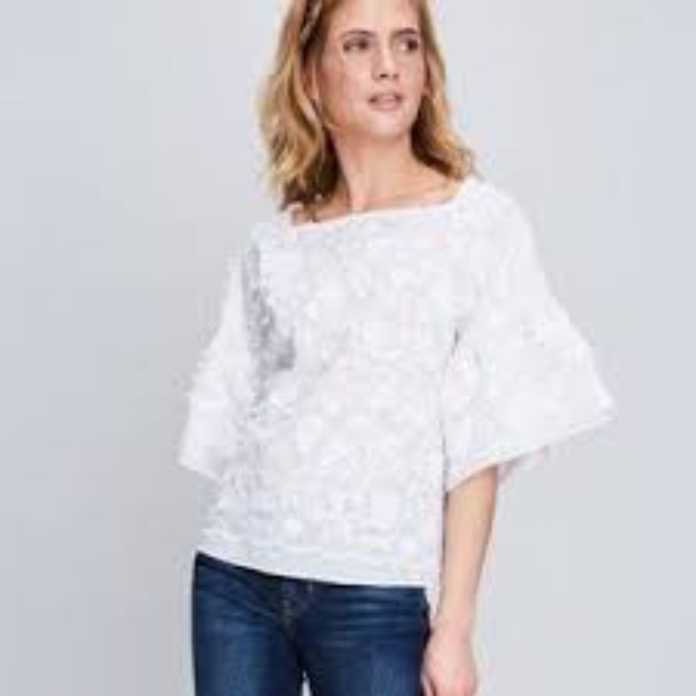 Alice & Trixie Embroidered 3D Floral Anouk Blouse XL